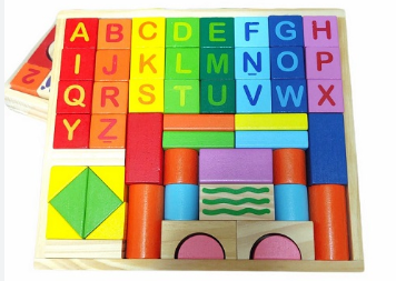 wooden ABC building blocks
