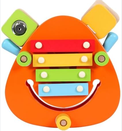 a multi-functional toy featuring a xylophone and other elements
