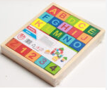 wooden alphabet and number blocks