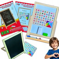 double-sided wooden educational board