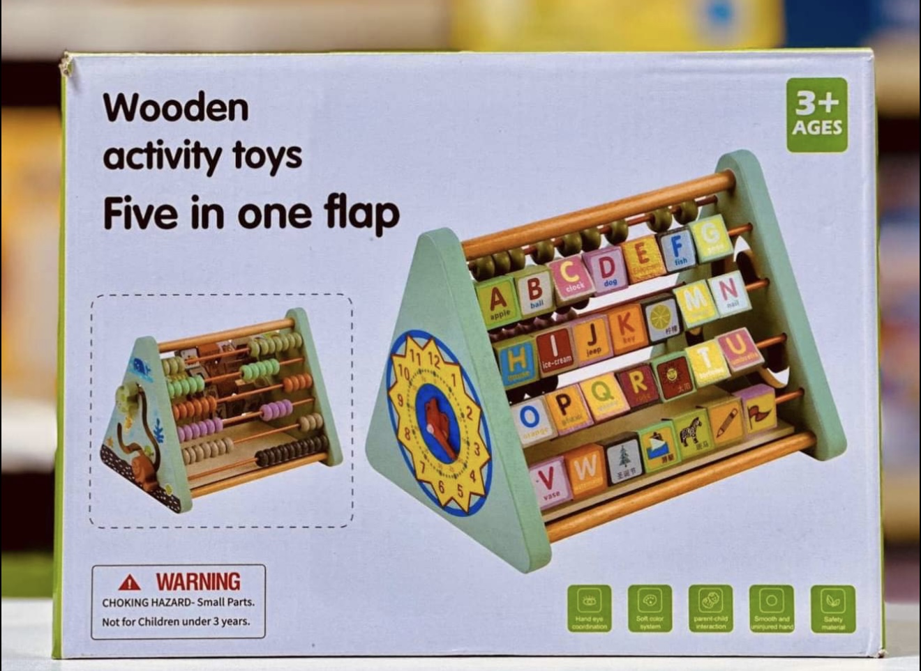 Montessori Wooden 5-IN-1 MULTI ACTIVITY TOY