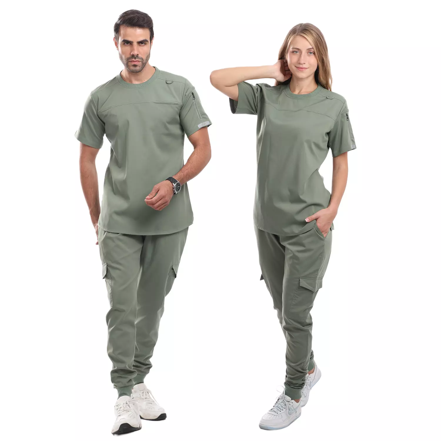 Olive Green Sporty Scrub