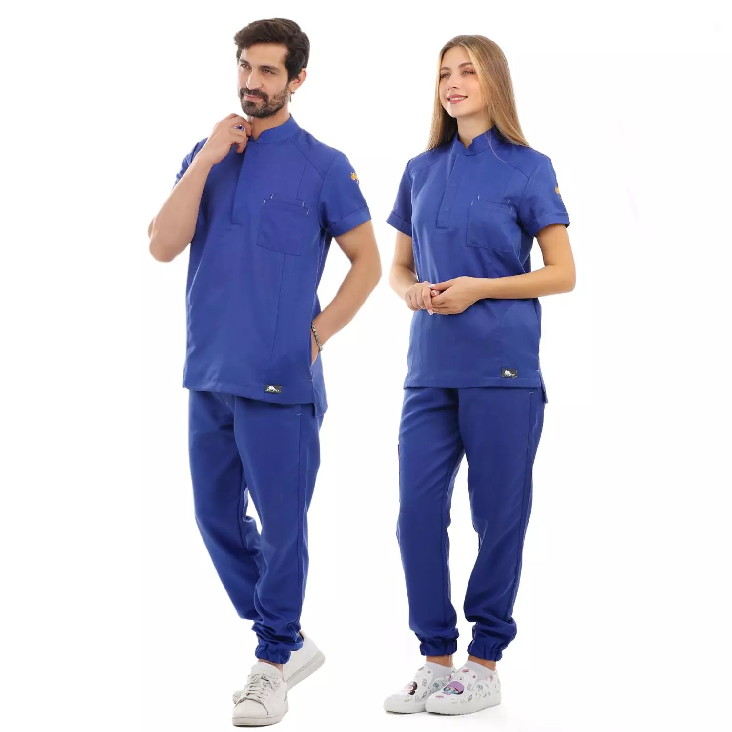 Royal Blue Half Collar Scrub