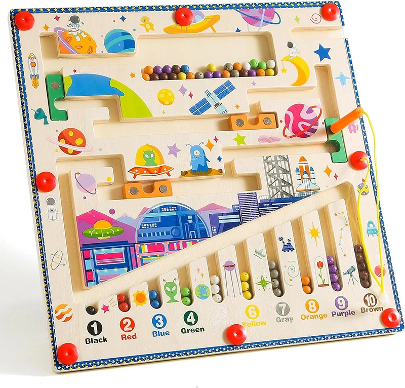 Magnetic Color and Number Maze